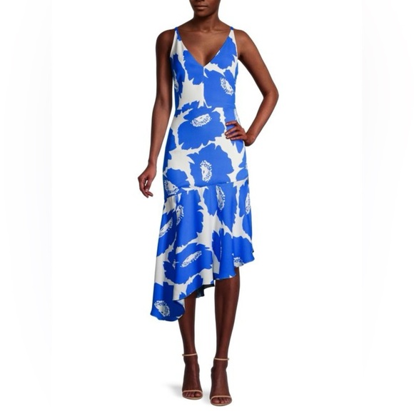 Milly • Dashielle Pop Floral Asymmetrical Dress - Picture 1 of 16